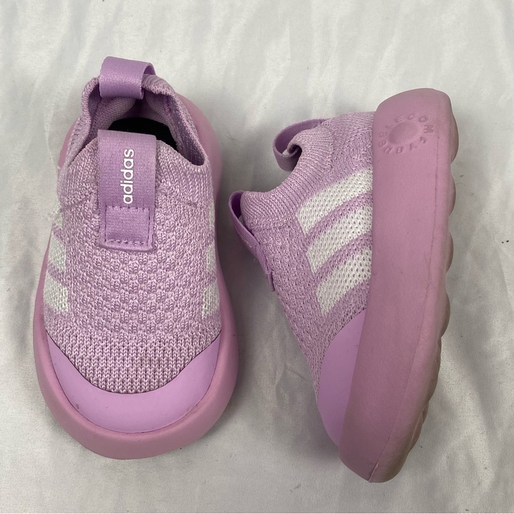 Adidas Baby Girl Kids Pink Slip-On Sneakers Size 5K - Picture 4 of 16